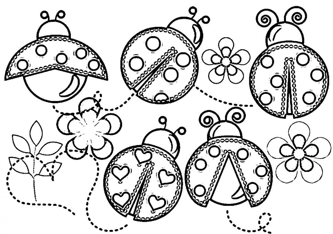 Pictures Of Ladybugs To Color | Wallpapers Craft