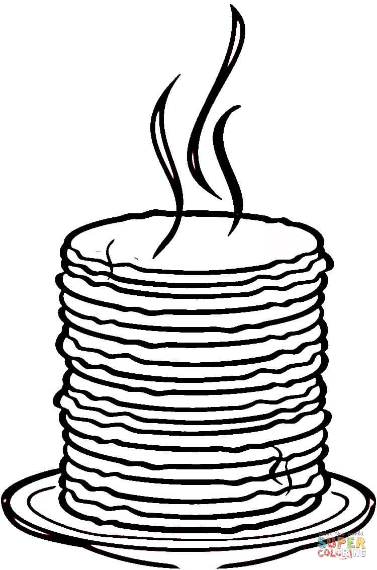 Loads of Pancakes coloring page | Free Printable Coloring Pages