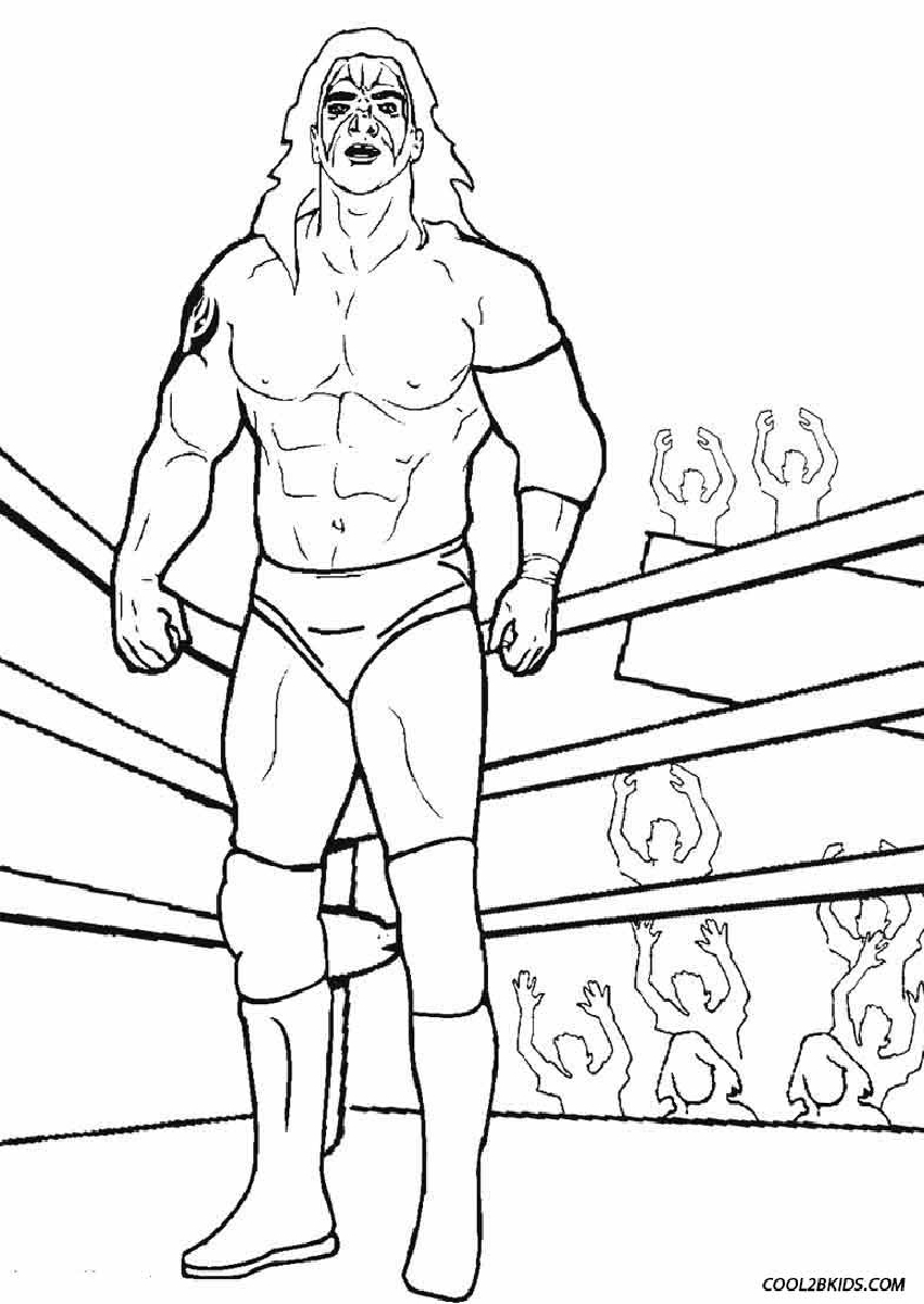Wrestling Coloring Pages Printable #665