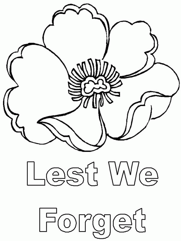 Lest We Forget Remembrance Day Coloring Pages: Lest We Forget ...