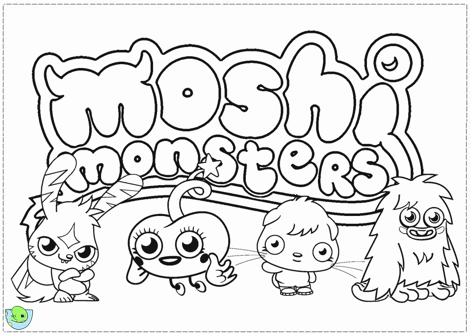 Moshi Monsters Coloring page - DinoKids.org
