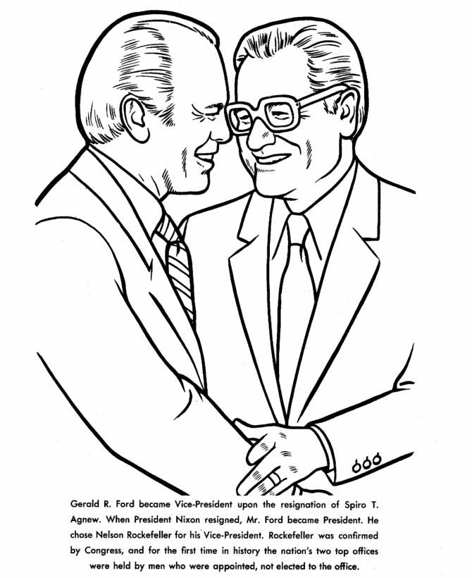 USA-Printables: President Gerald Ford coloring page - 38th 