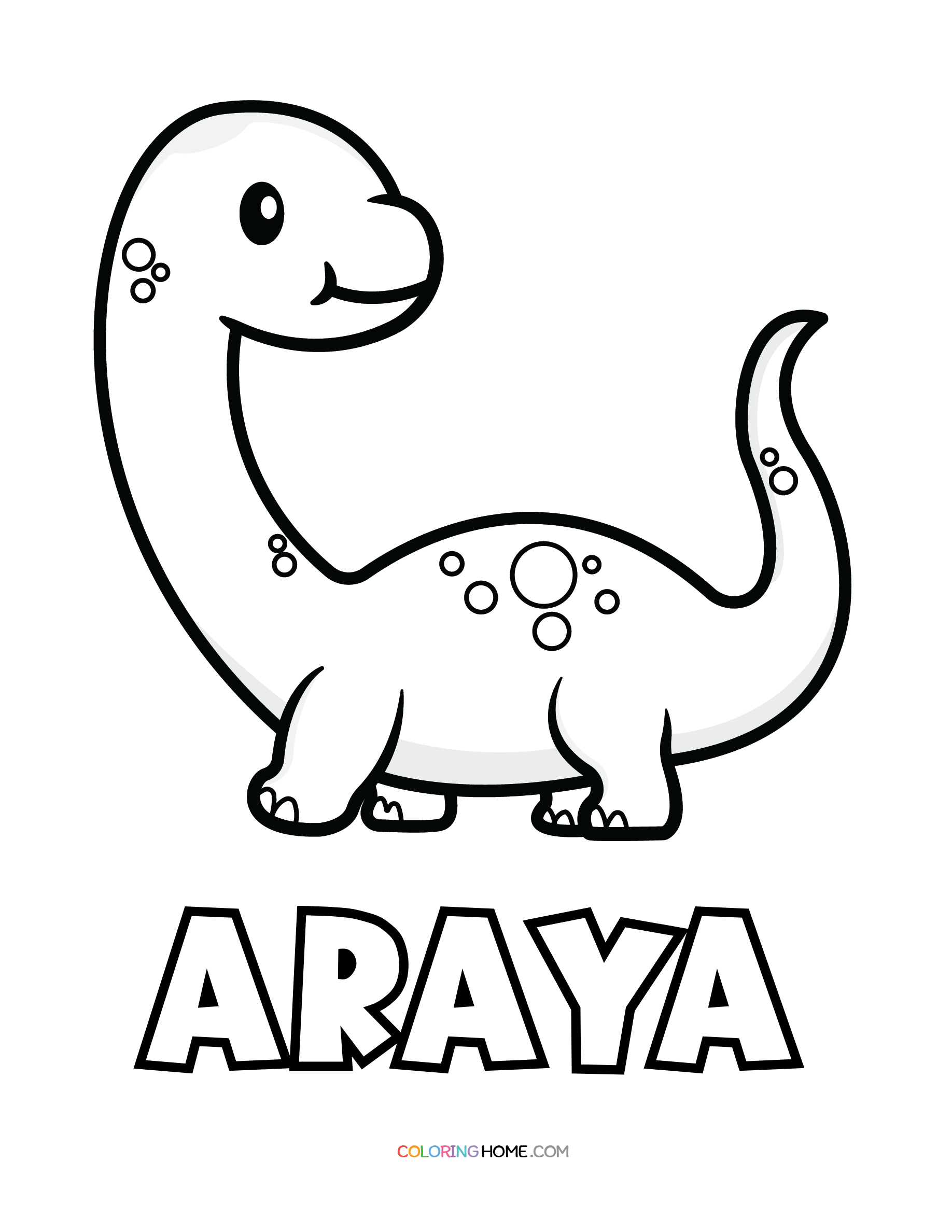 Araya dinosaur coloring page