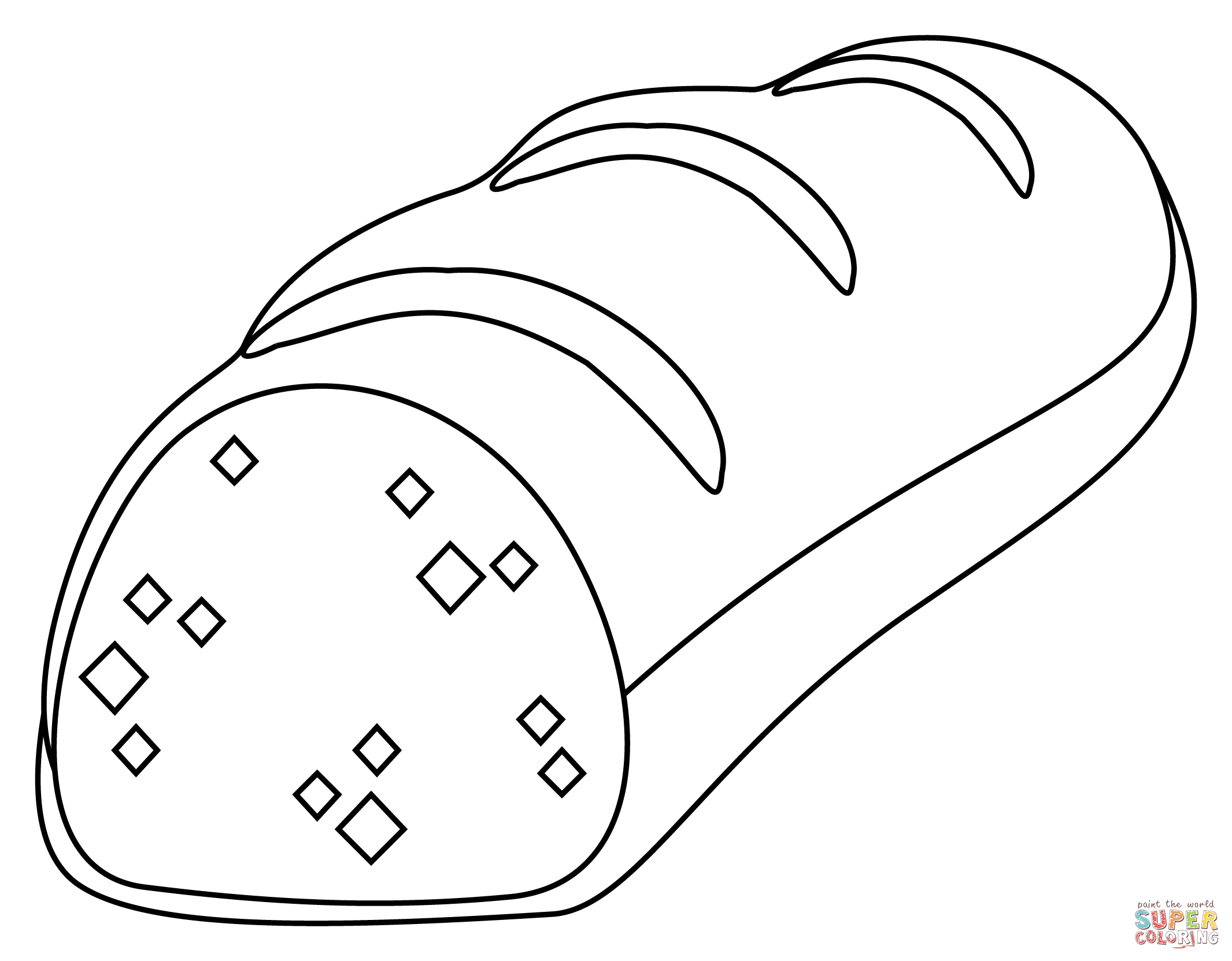 Baguette Bread coloring page | Free Printable Coloring Pages