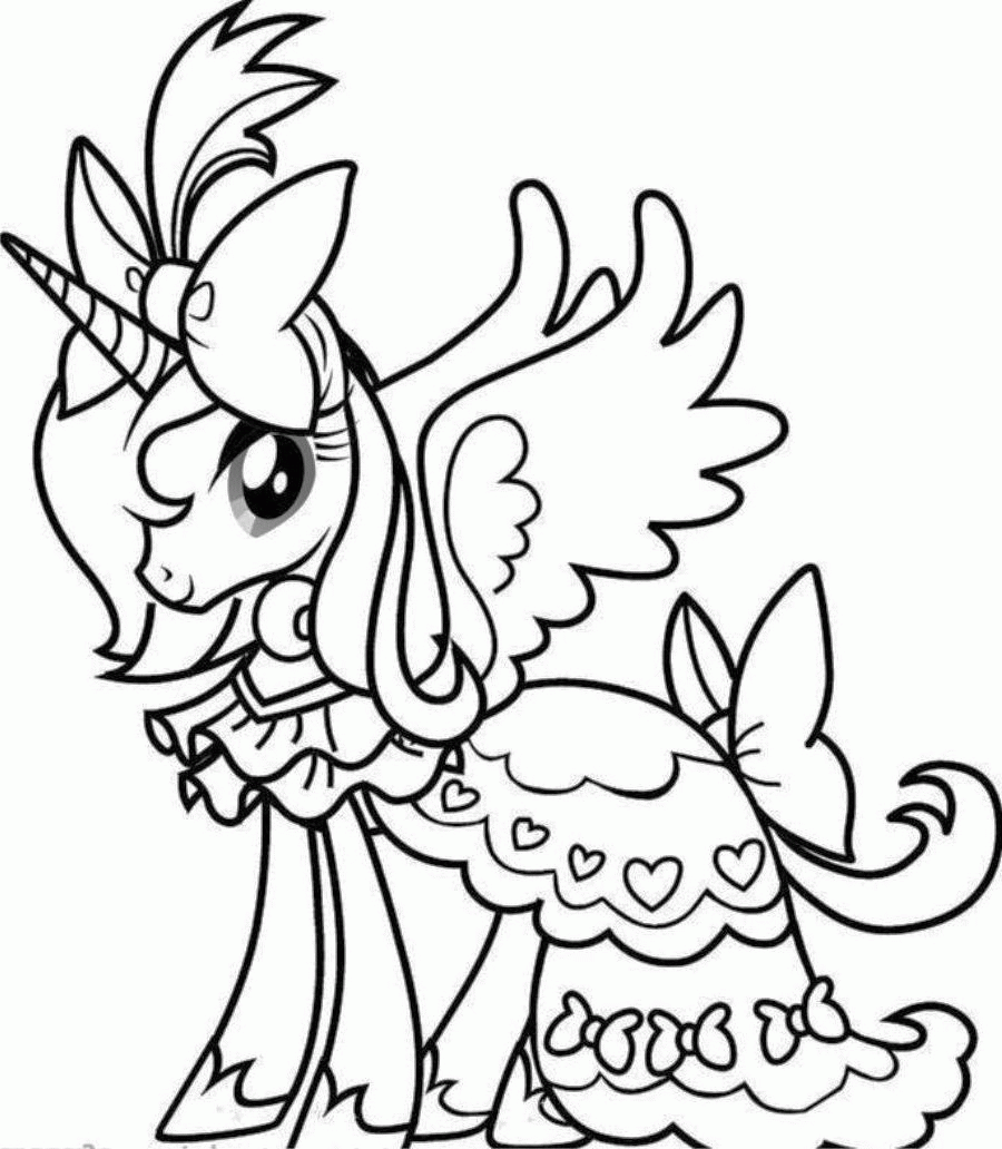 Princess Unicorn Printable Coloring Pages - Coloring and Drawing