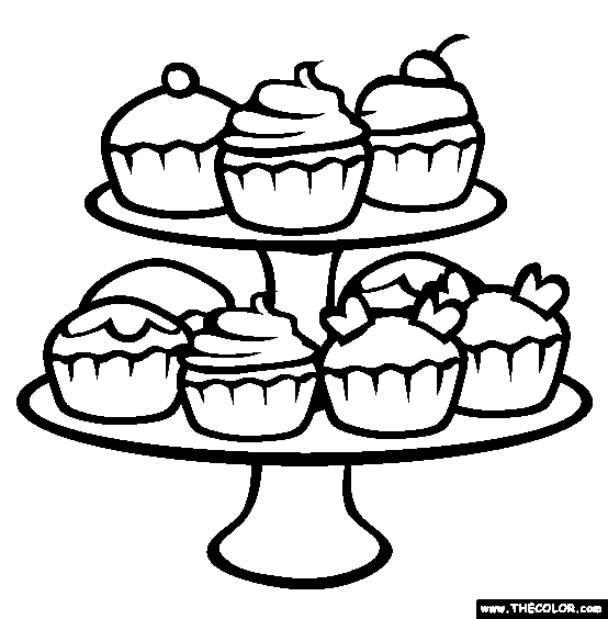 Free Birthday Cupcake Coloring Pages | Cooloring.com