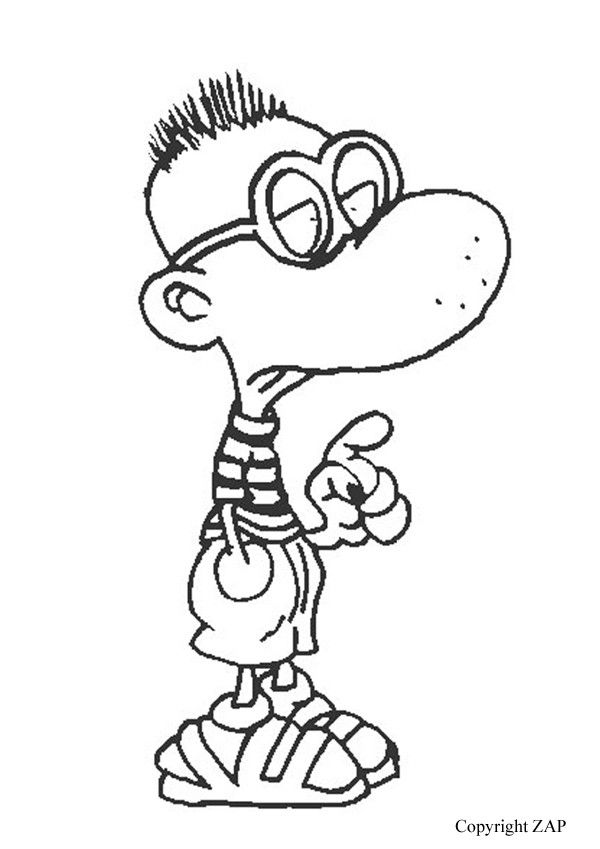 TOOTUFF coloring pages - Mnu, Tootuff's friend