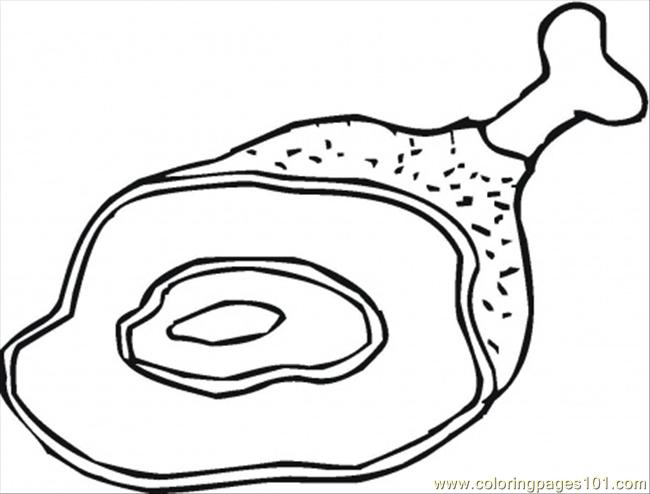 Piece Of Beef Coloring Page - Free Meat Coloring Pages :  ColoringPages101.com