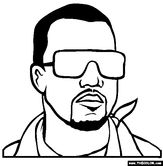 Kanye West Online Coloring Page | Color Kanye West | People coloring pages,  Coloring books, Online coloring pages