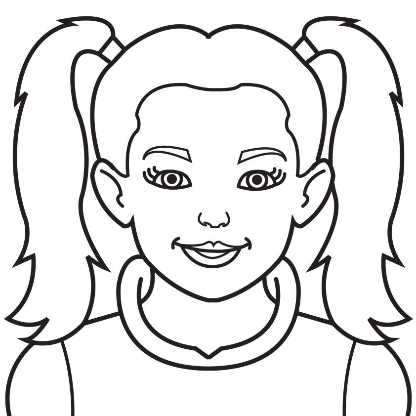 Easy Coloring Pages For Girls - Florabac.com