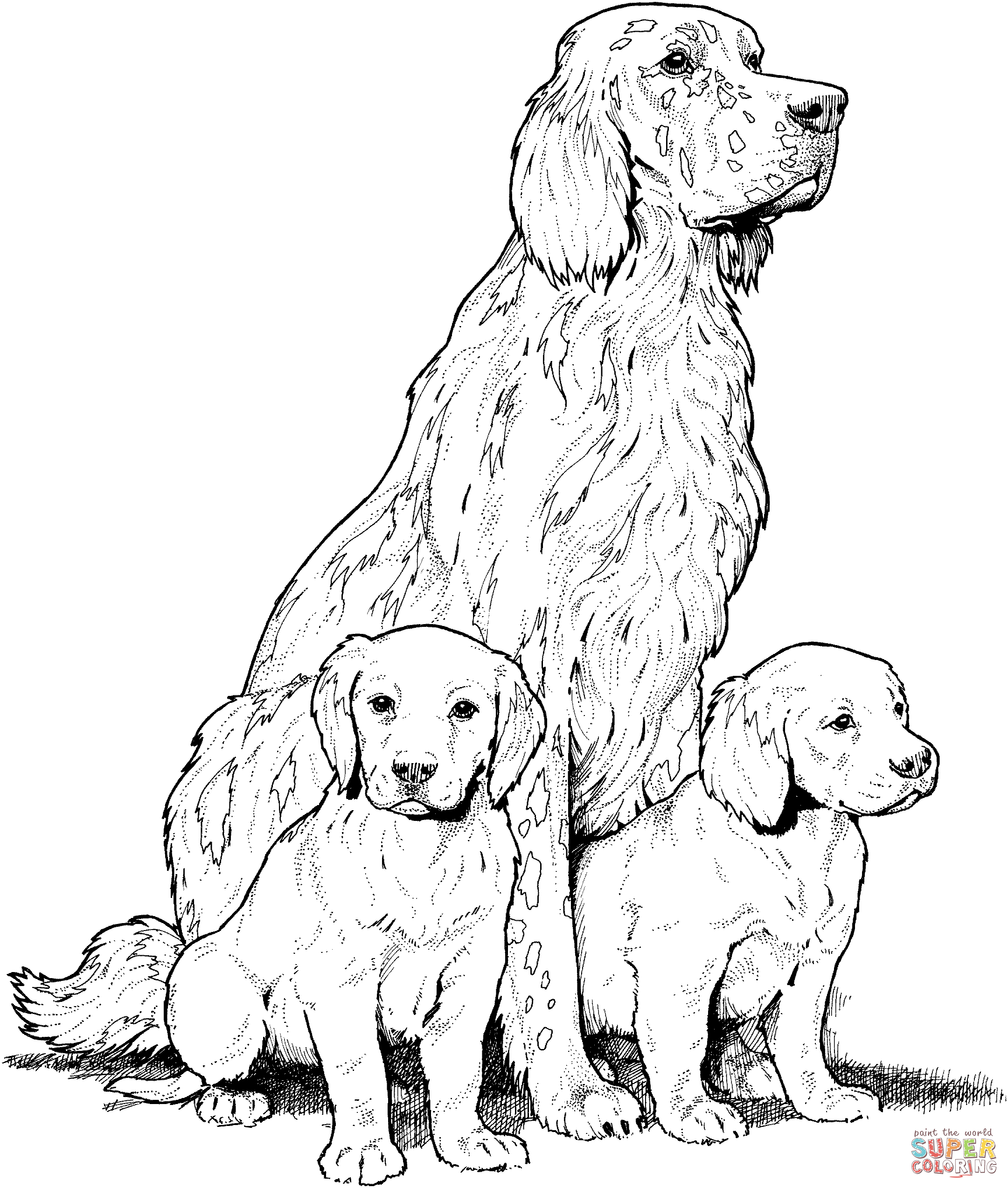 German Shepherd Dog Portrait Coloring Page Free Printable ...