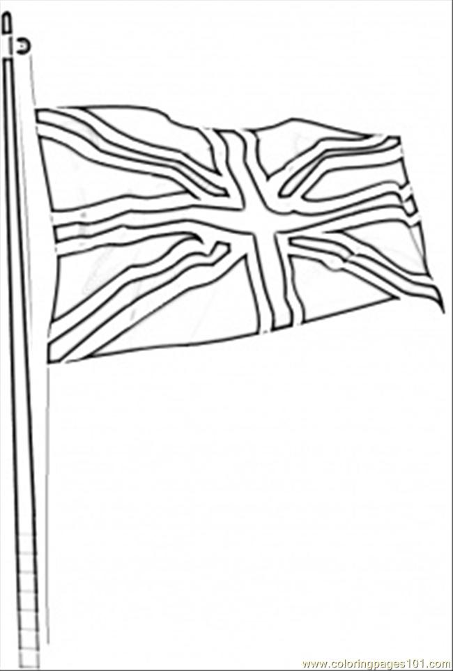 England Flag Coloring Page