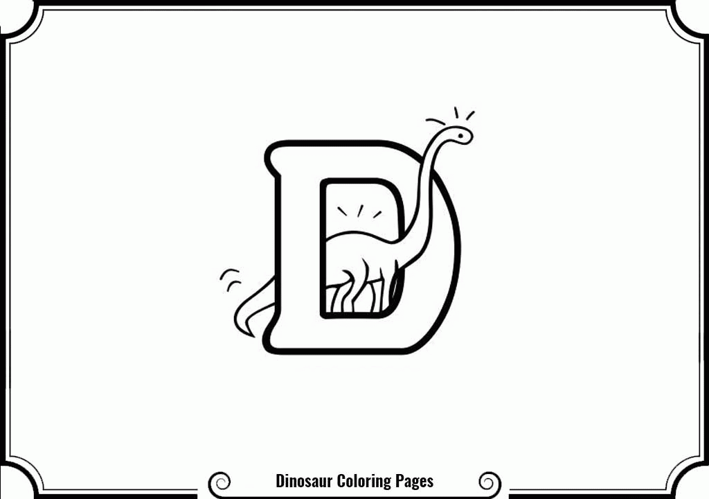 D Dinosaur Coloring Page - Cooloring.com