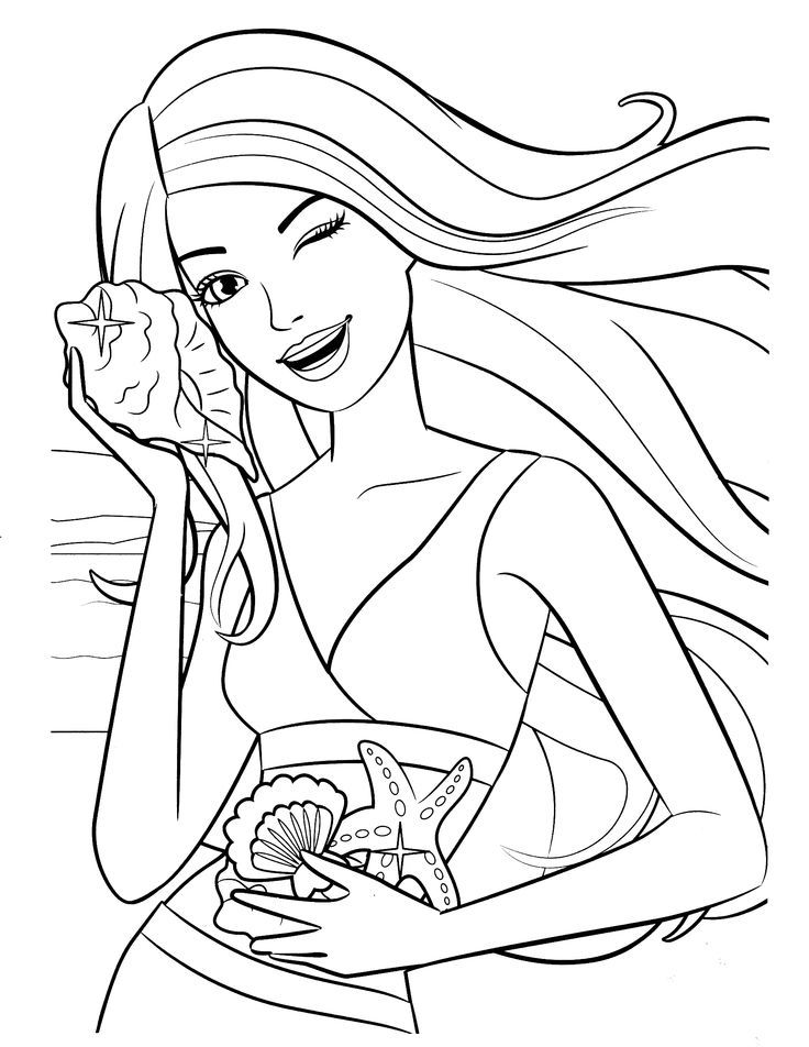 Barbie Color Pages Perfect pdf to print - Coloring pages
