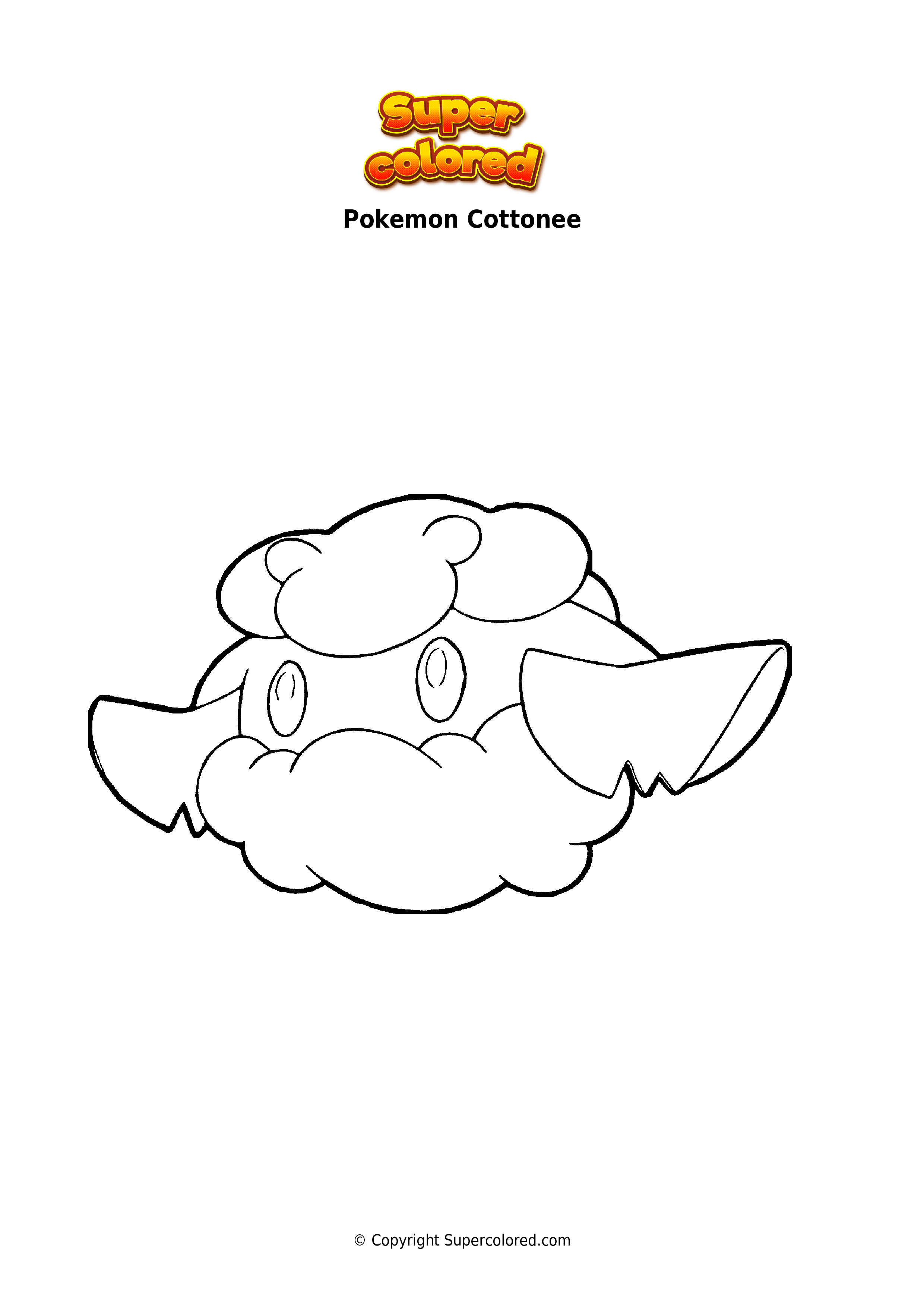 Coloring page Pokemon Cottonee - Supercolored.com