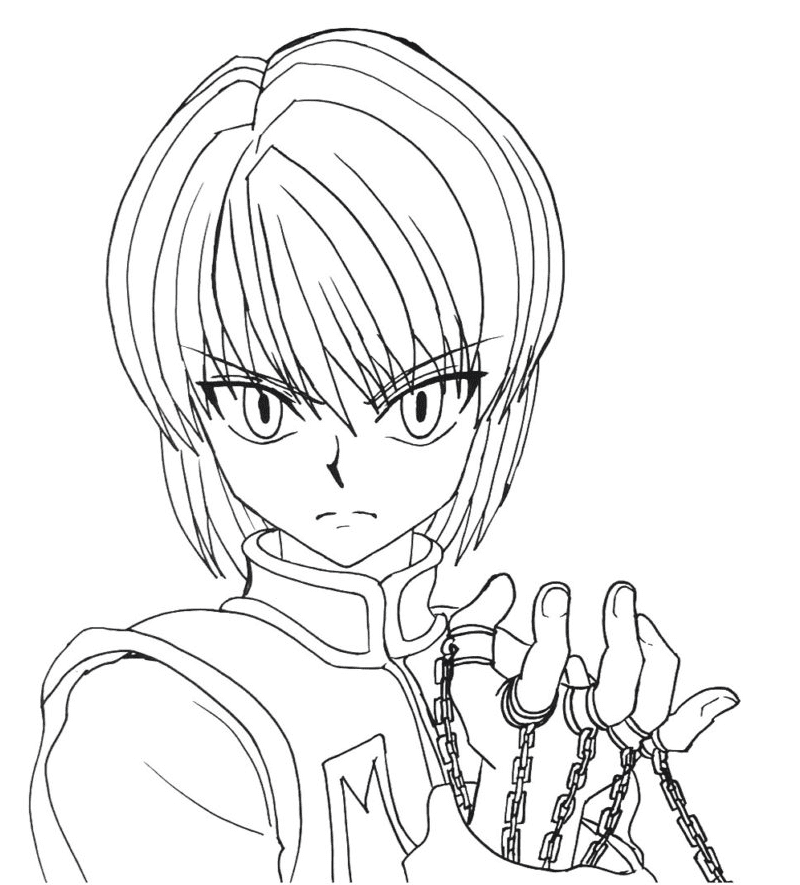 Kurapika Face Coloring Pages - Hunter x Hunter Coloring Pages - Coloring  Pages For Kids And Adults