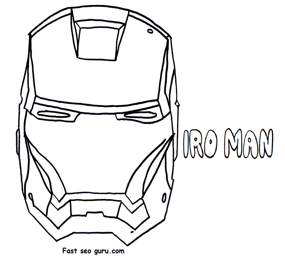 Iron Man Mask Coloring Pages - Get Coloring Pages