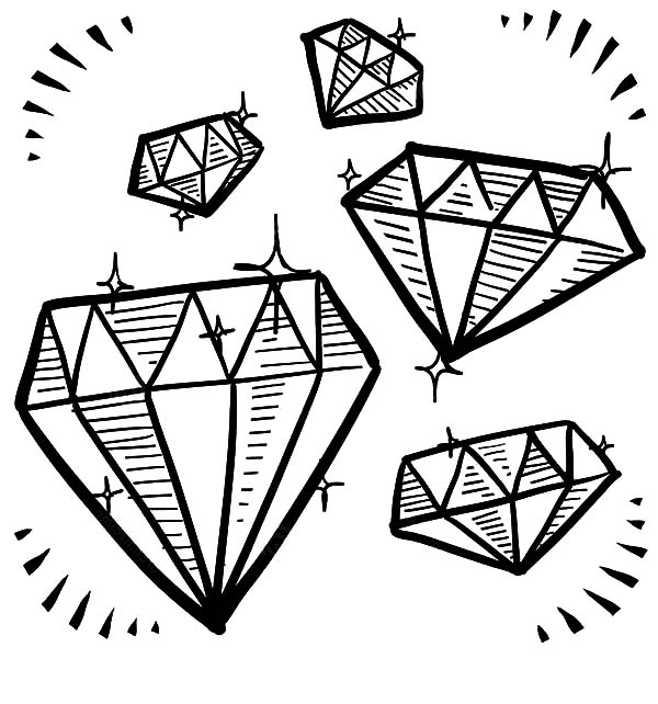 Diamond Shape Gem Sketches Coloring Pages : Kids Play Color | Coloring pages,  Shape coloring pages, Diamond shapes