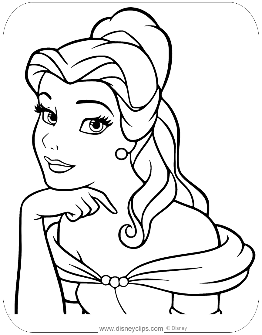 Beauty and the Beast Coloring Pages (2) | Disneyclips.com