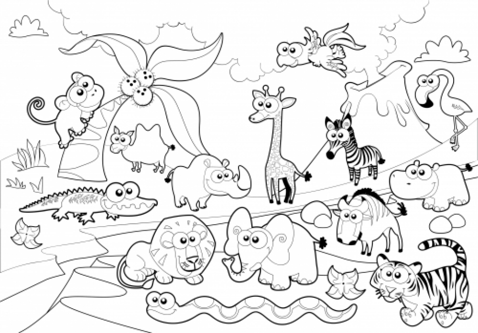 20+ Free Printable Zoo Coloring Pages - EverFreeColoring.com