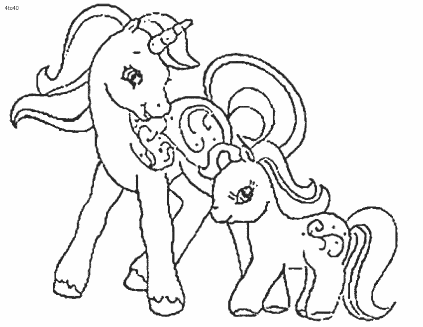 baby unicorn colouring pages - Clip Art Library