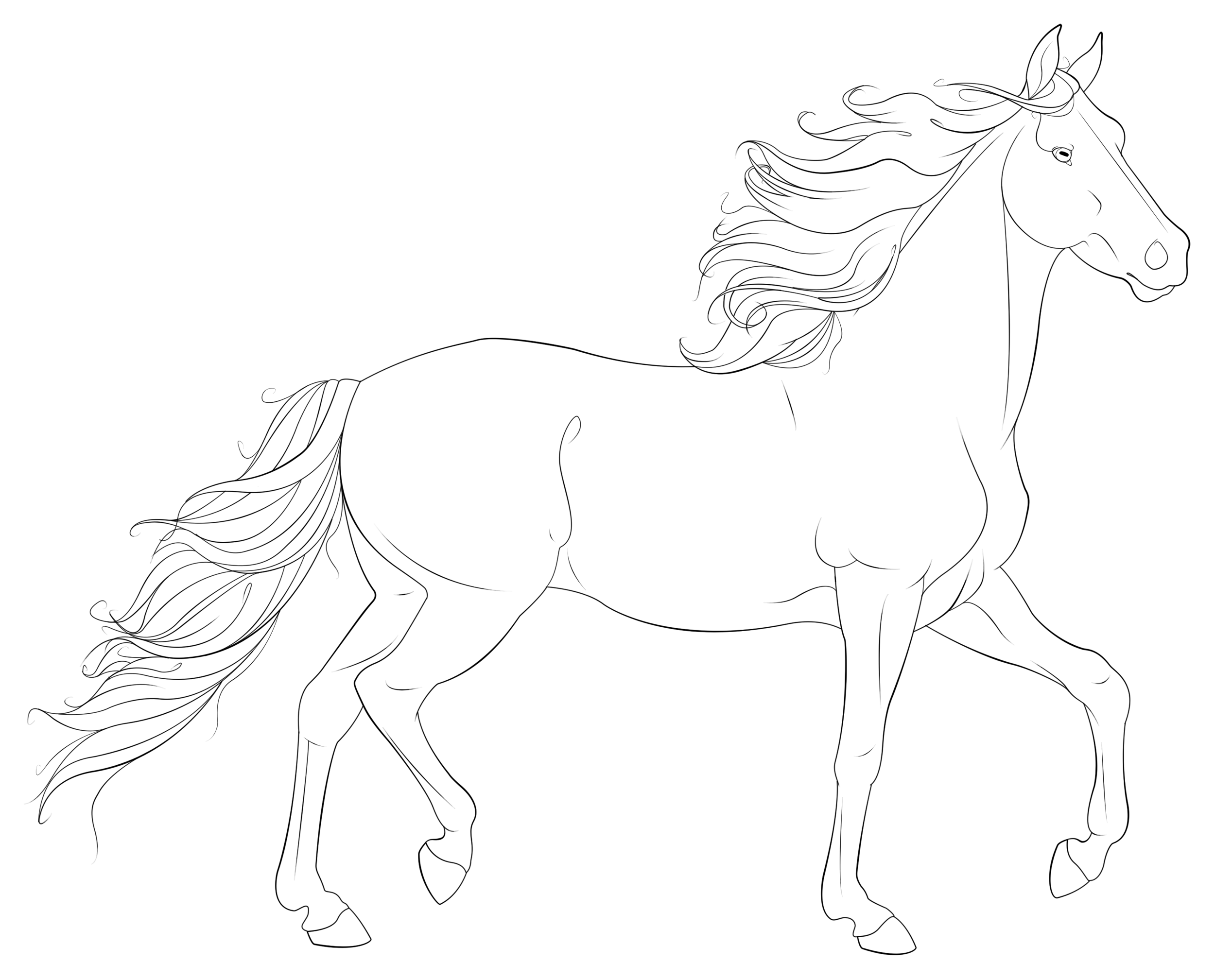 Realistic Horse Coloring Pages - Get Coloring Pages