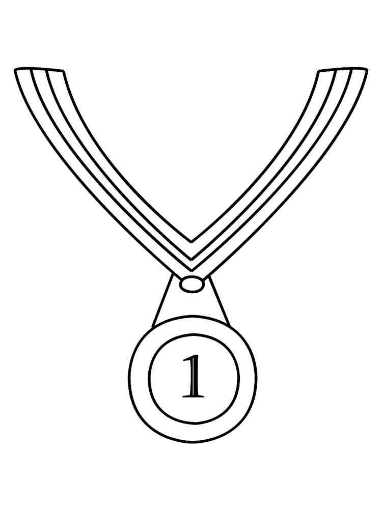 Medal coloring pages