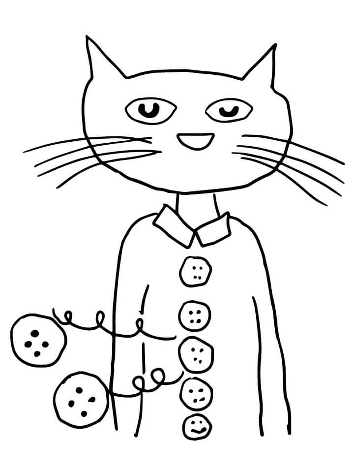 Groovy Buttons Pete the Cat Coloring Page - Free Printable Coloring Pages  for Kids