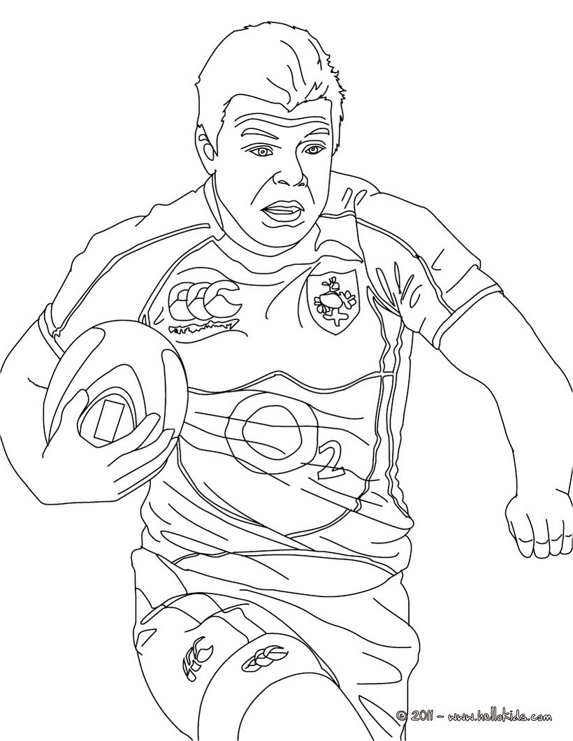 Brian driscoll rugby player coloring pages - Hellokids.com