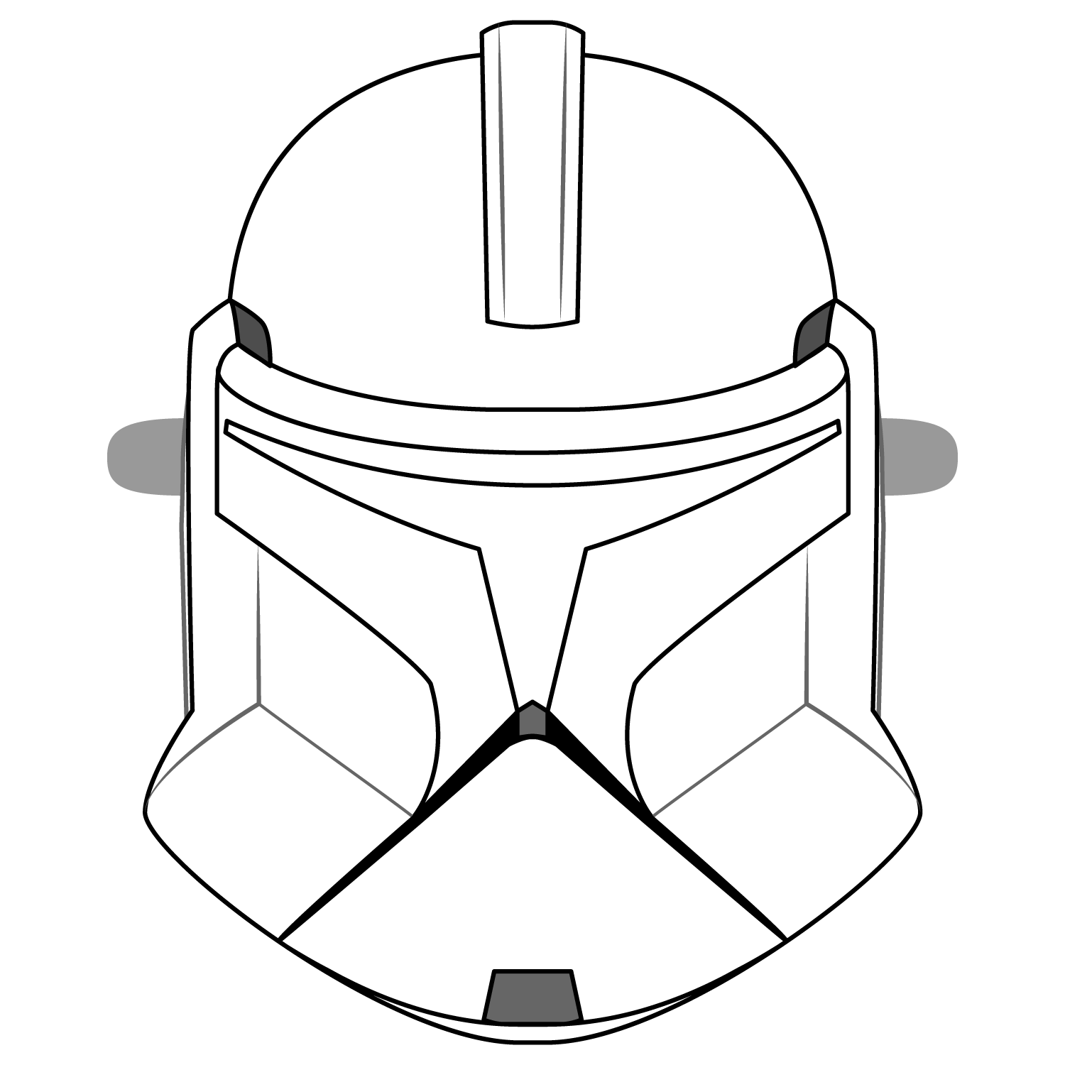 Clone Trooper Mask Template | Free Printable Papercraft Templates