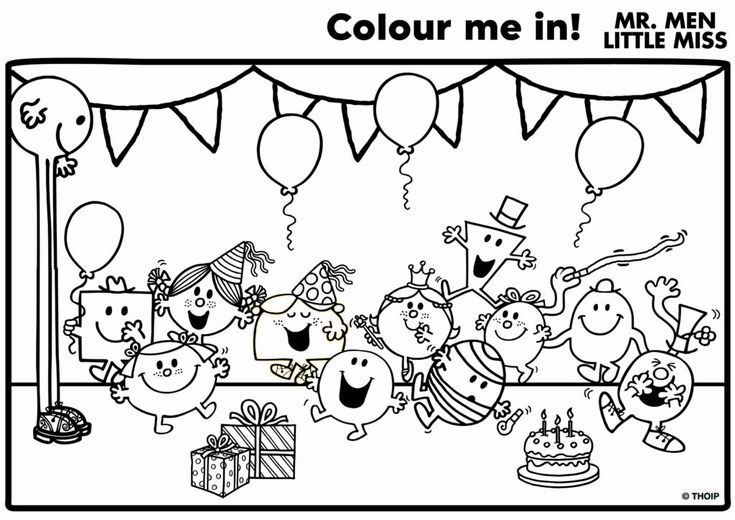 Mr Men Colouring Sheets | Mr men little miss, Mr men, Cute coloring pages