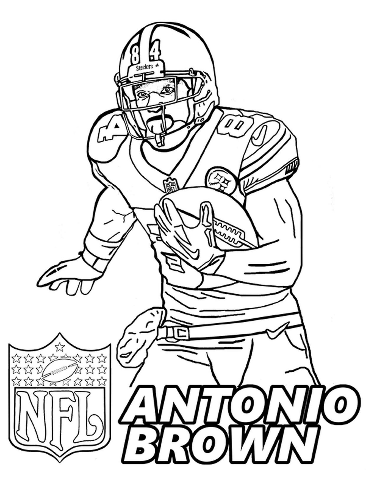 Antonio Brown Coloring Pages: Free Printable Sheets