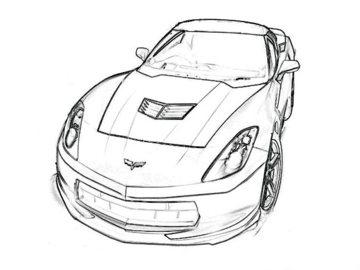 Corvette Stingray Coloring Pages | Race car coloring pages, Cars coloring  pages, Coloring pages