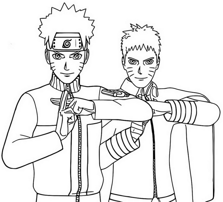 Coloring page Fortnite Naruto : Naruto skin / Seventh Hokage skin 5