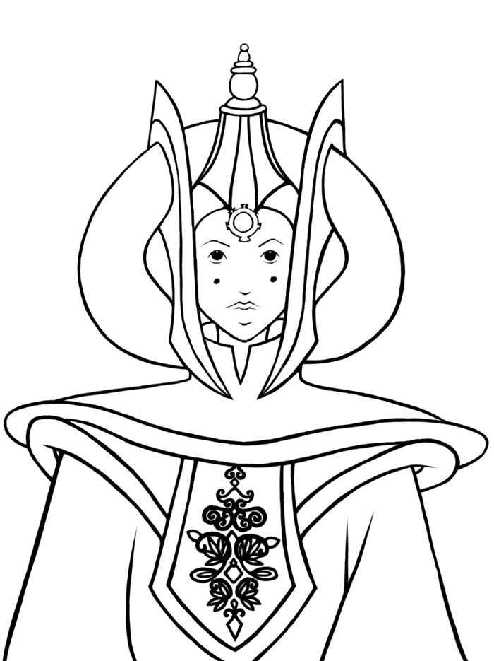 Queen Amidala Coloring Pages Coloring Nation