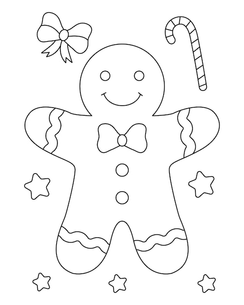 Christmas gingerbreadman coloring page ...