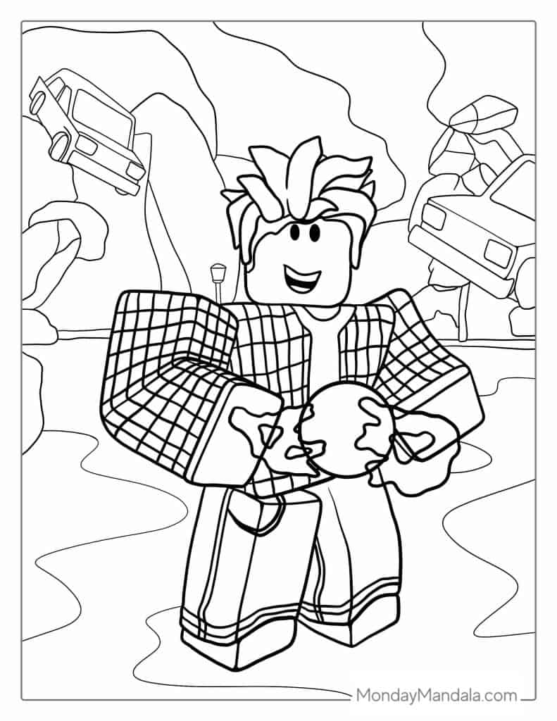 Roblox Noob Coloring Pages - Coloring Nation