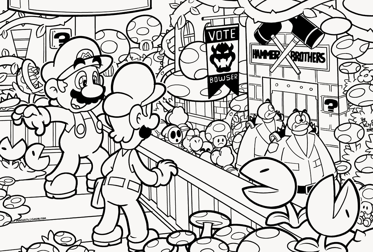 Super Mario Bros Movie colouring book ...