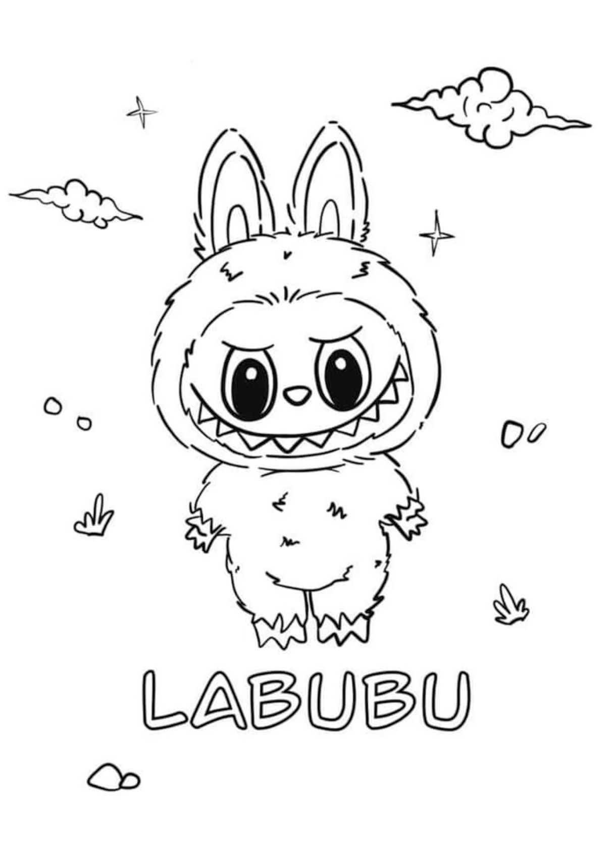 LABUBU COLORING PAGE