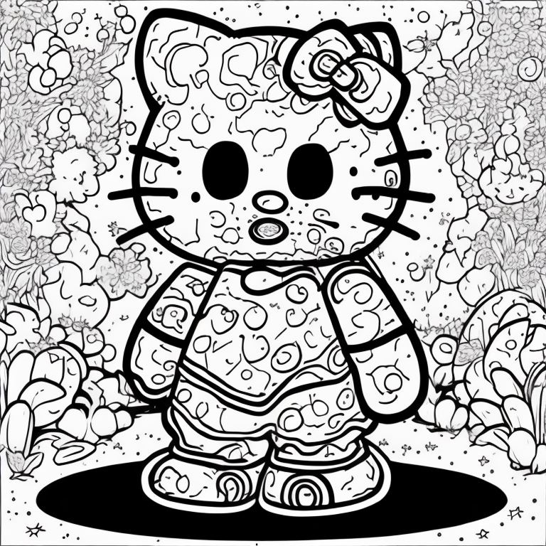 10 Stylish Hello Kitty Coquette Coloring Pages for Trendsetters