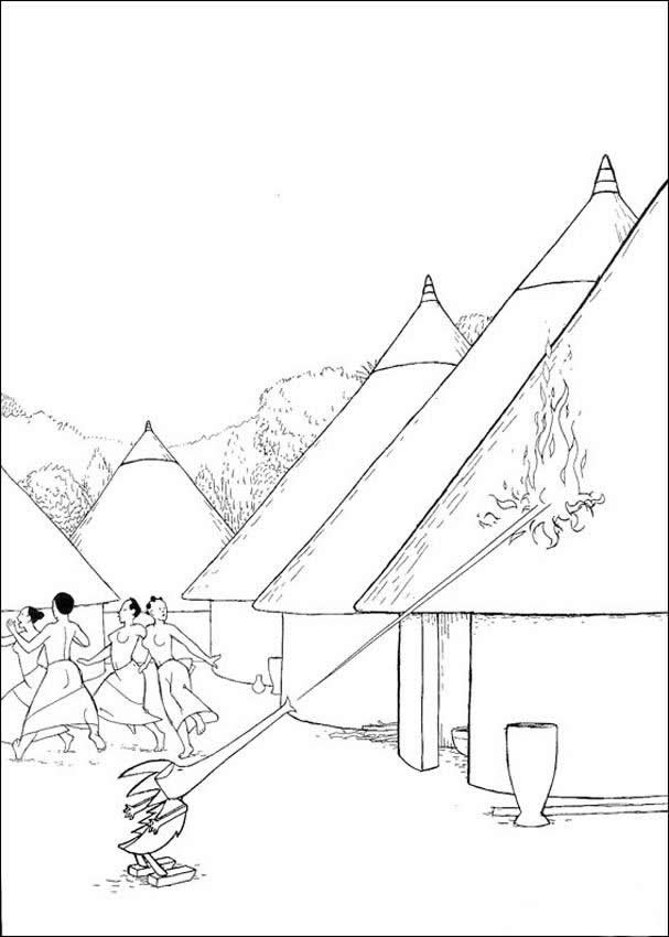 Kirikou village coloring pages - Hellokids.com