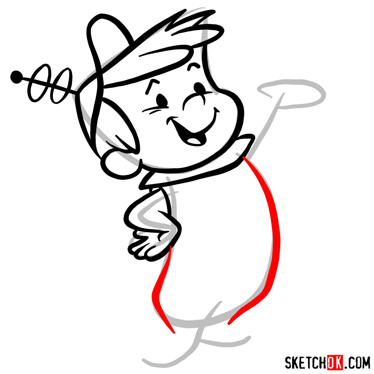 How to draw Elroy Jetson | The Jetsons - Sketchok easy drawing guides