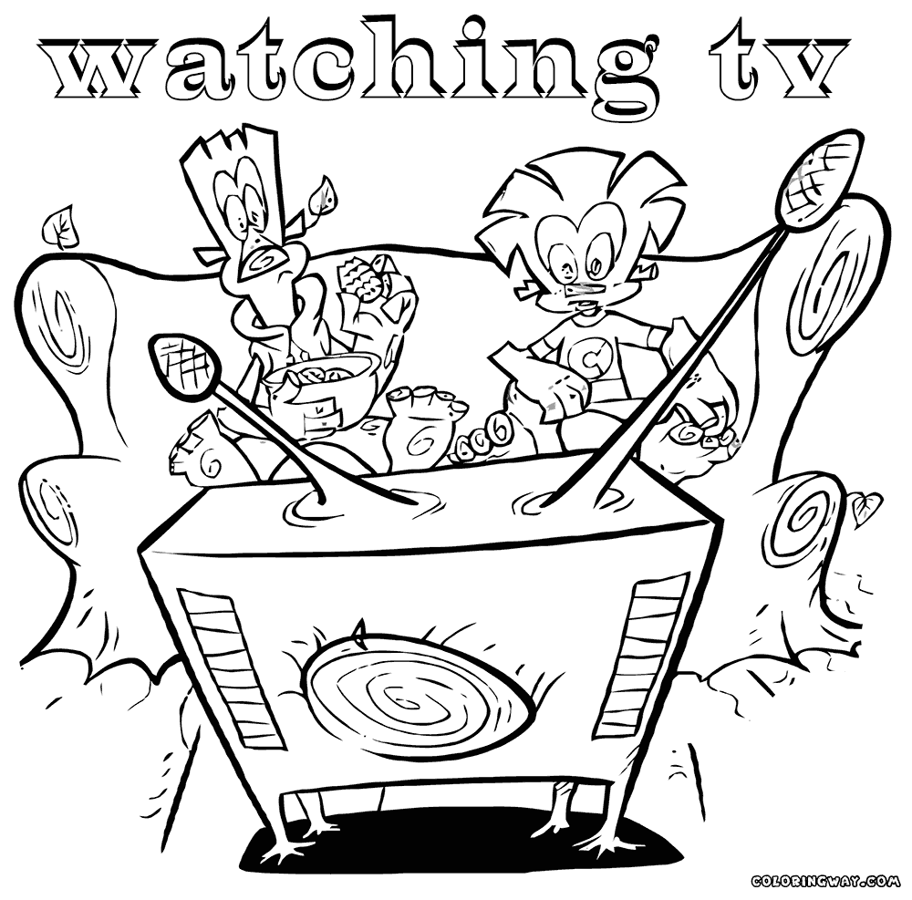 TV coloring pages | Coloring pages to download and print