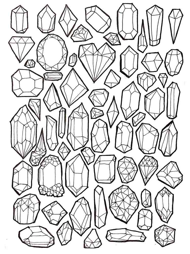 Gemstones coloring pages