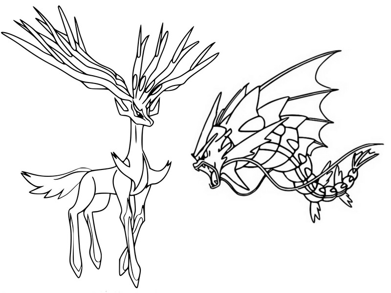 Coloring page Pokémon Evolutions : Episode 3: Xerneas & Mega Gyarados 14