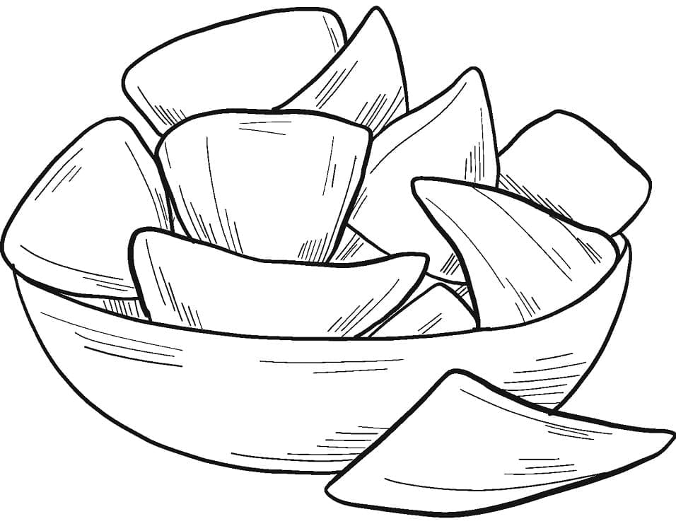 Print Nachos Coloring Page - Free Printable Coloring Pages for Kids