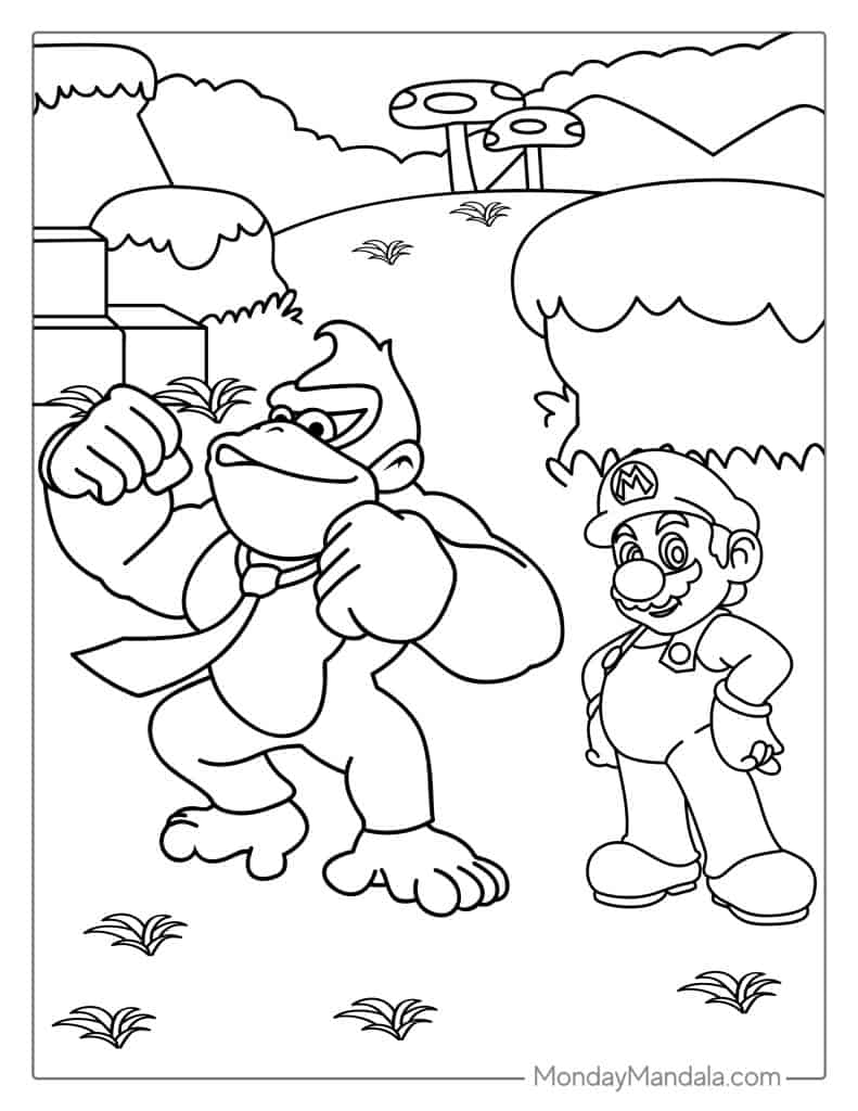 50 Mario Coloring Pages (Free PDF Printables)