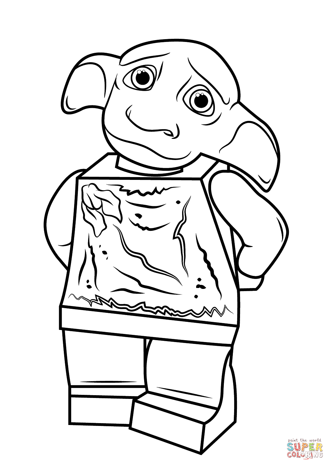 Lego Harry Potter Dobby coloring page | Free Printable Coloring Pages
