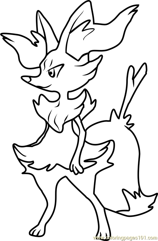 Braixen Pokemon Coloring Page for Kids - Free Pokemon Printable Coloring  Pages Online for Kids - ColoringPages101.com | Coloring Pages for Kids