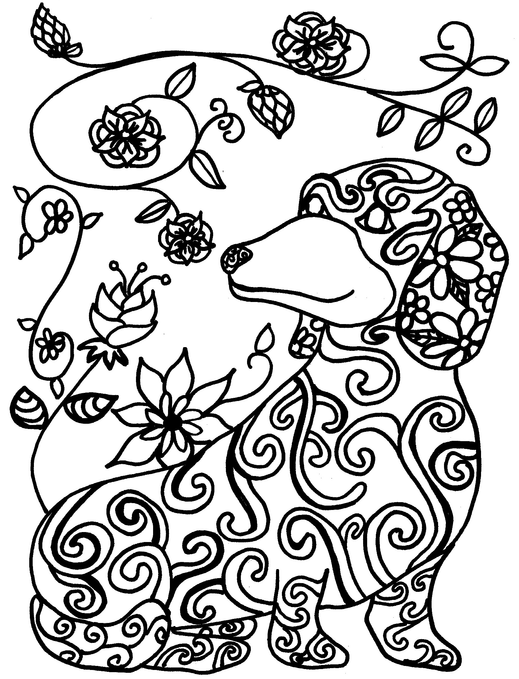 Dachshund Coloring Page - Creative Lee Made Arts and Crafts